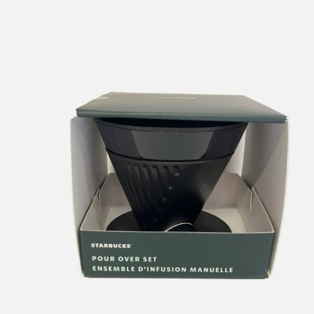 STARBUCKS Pour Over Drip Coffee Brewer Set, Black, like new
